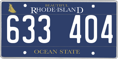RI license plate 633404