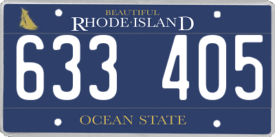 RI license plate 633405