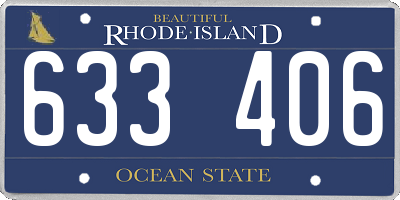 RI license plate 633406