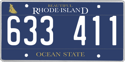 RI license plate 633411