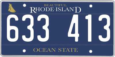 RI license plate 633413