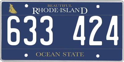 RI license plate 633424
