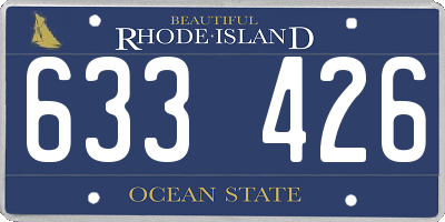 RI license plate 633426