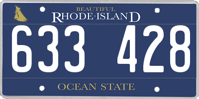 RI license plate 633428