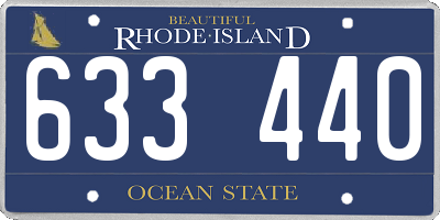 RI license plate 633440