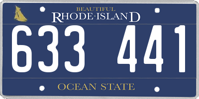 RI license plate 633441