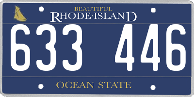RI license plate 633446