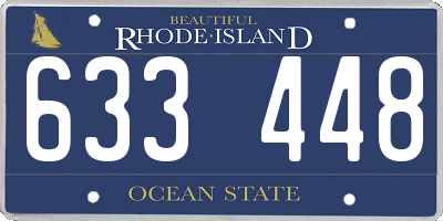 RI license plate 633448