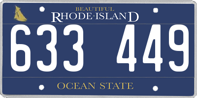 RI license plate 633449