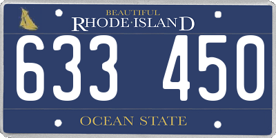 RI license plate 633450