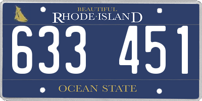 RI license plate 633451