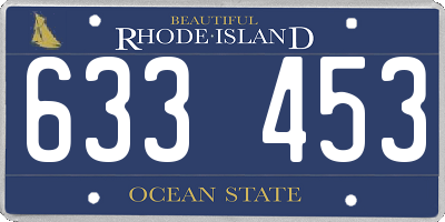 RI license plate 633453