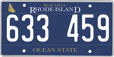 RI license plate 633459