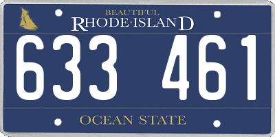 RI license plate 633461
