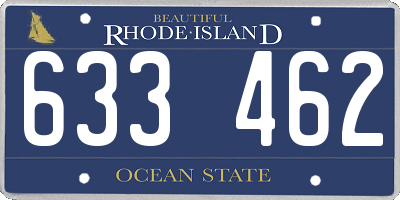 RI license plate 633462