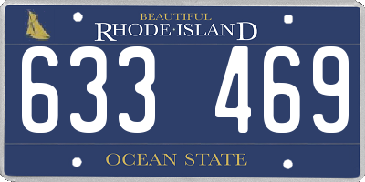 RI license plate 633469