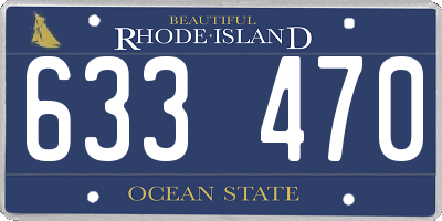 RI license plate 633470