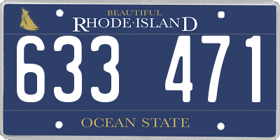 RI license plate 633471