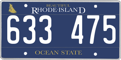 RI license plate 633475