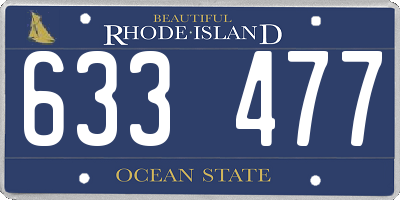 RI license plate 633477