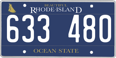 RI license plate 633480