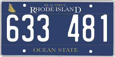 RI license plate 633481