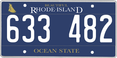RI license plate 633482