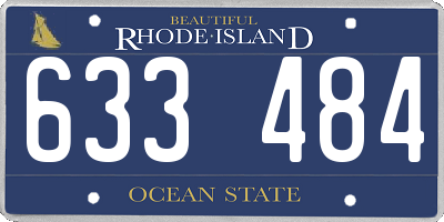 RI license plate 633484