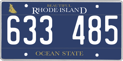 RI license plate 633485
