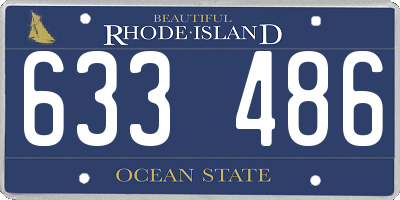 RI license plate 633486