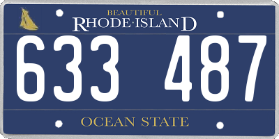 RI license plate 633487