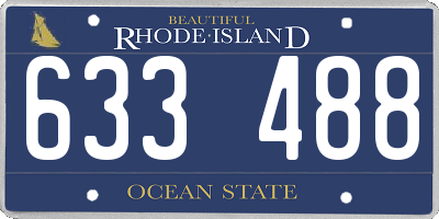RI license plate 633488