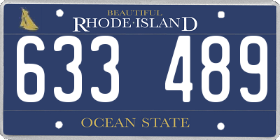 RI license plate 633489