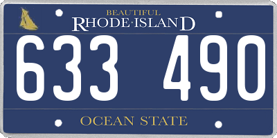 RI license plate 633490
