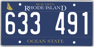 RI license plate 633491