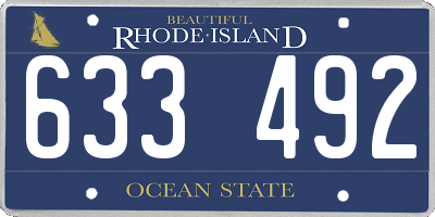 RI license plate 633492