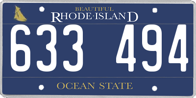 RI license plate 633494