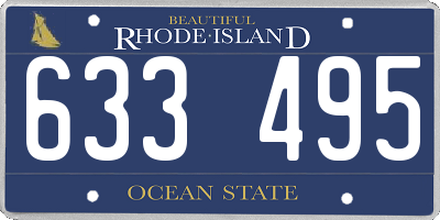 RI license plate 633495
