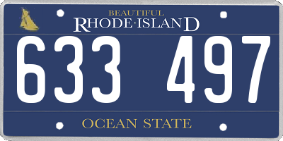 RI license plate 633497
