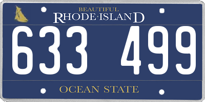 RI license plate 633499