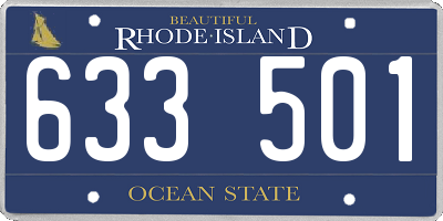 RI license plate 633501
