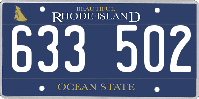 RI license plate 633502