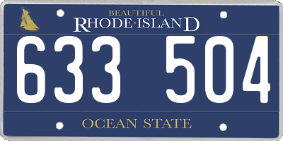 RI license plate 633504