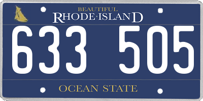 RI license plate 633505