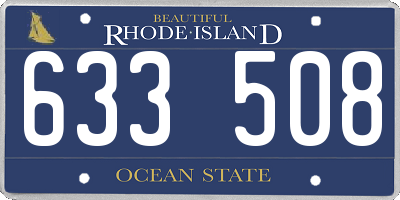 RI license plate 633508