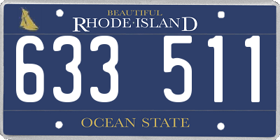 RI license plate 633511