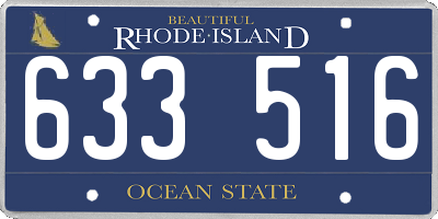 RI license plate 633516