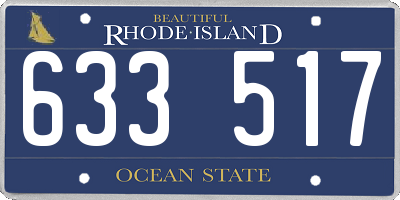 RI license plate 633517