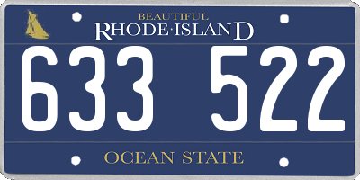 RI license plate 633522