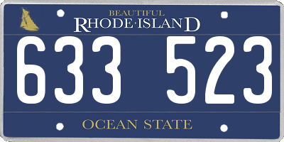 RI license plate 633523